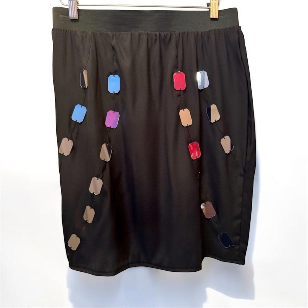 PRAIRIE New York Black Silk Skirt size 10